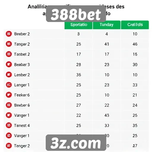 Comparativo de odds entre 388bet e concorrentes